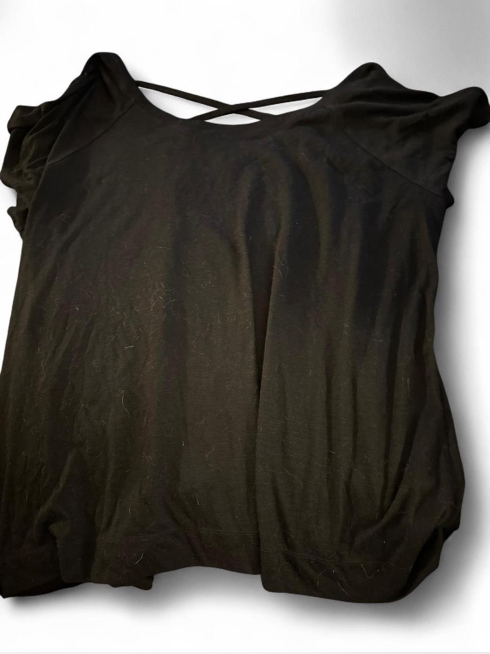 Torrid Black Top with Criss Cross Open Back